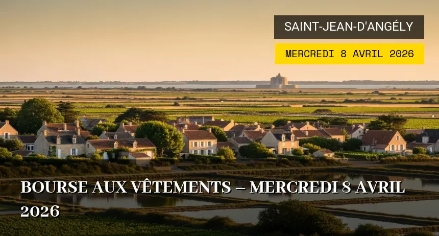 Affiche de l'événement : Bourse aux vêtements – Mercredi 8 Avril 2026