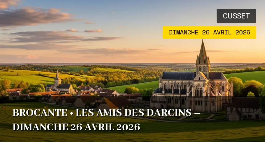 Affiche de l'événement : Brocante • Les Amis des Darcins – Dimanche 26 Avril 2026
