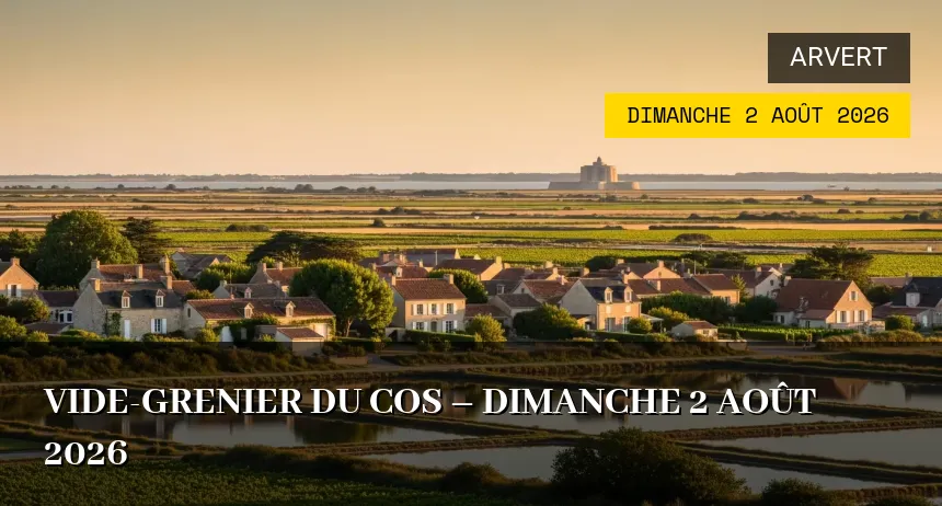 Affiche de l'événement : Vide-Grenier du Cos – Dimanche 2 Août 2026