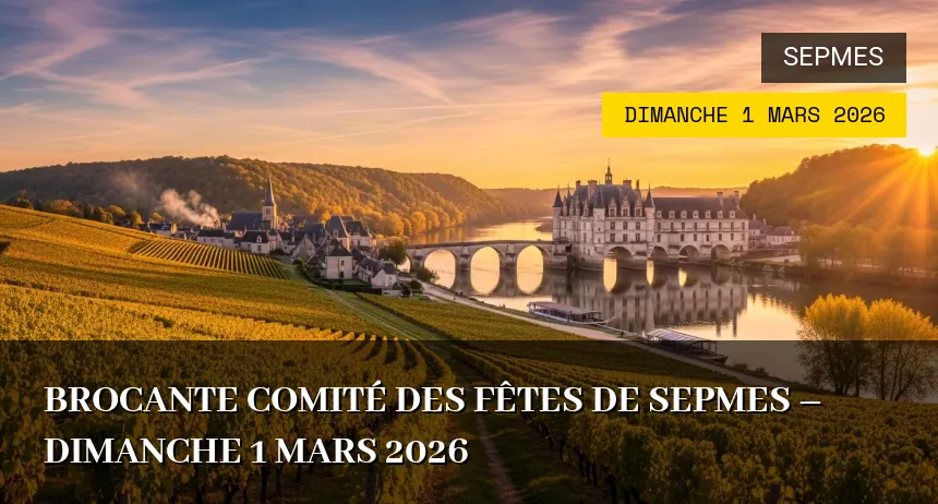Affiche de l'événement : Brocante Comité des fêtes de Sepmes – Dimanche 1 Mars 2026