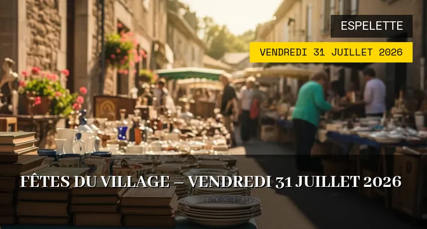 Affiche de l'événement : Fêtes du village – Vendredi 31 Juillet 2026