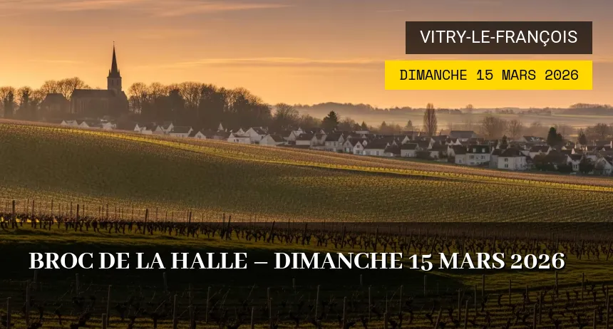 Affiche de l'événement : Broc de la Halle – Dimanche 15 Mars 2026