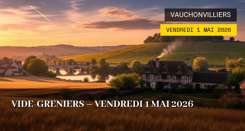 Affiche de l'événement : Vide-greniers – Vendredi 1 Mai 2026