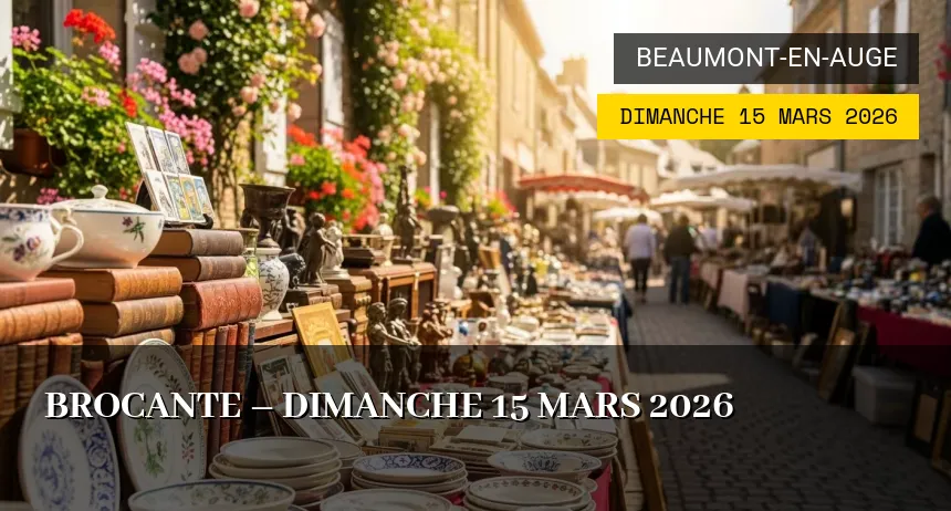 Affiche de l'événement : Brocante – Dimanche 15 Mars 2026