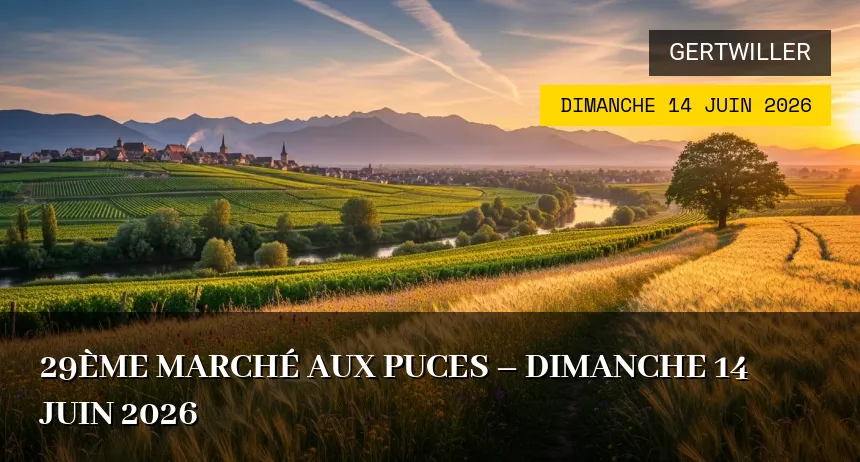 Affiche de l'événement : 29ème Marché aux Puces – Dimanche 14 Juin 2026