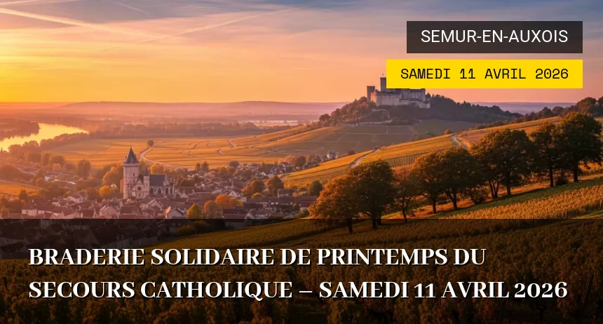 Affiche de l'événement : Braderie solidaire de printemps du secours catholique – Samedi 11 Avril 2026