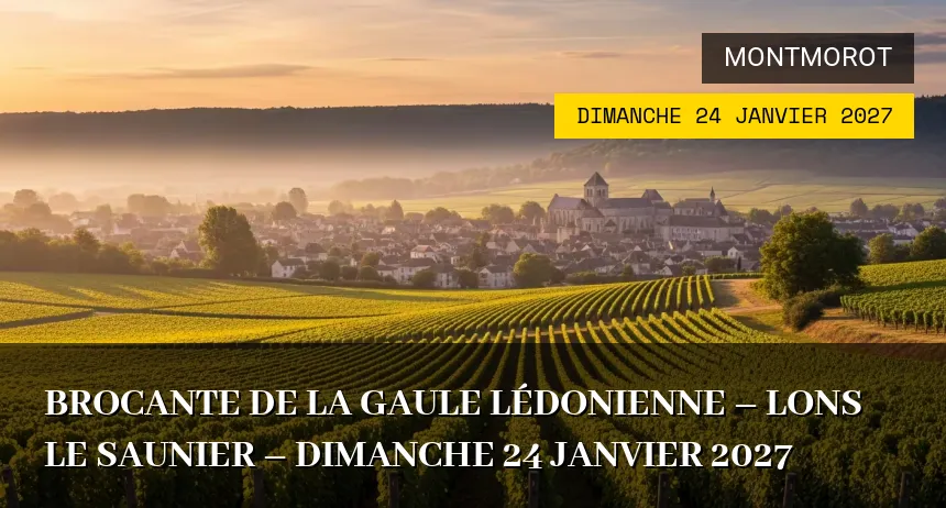 Affiche de l'événement : BROCANTE DE LA GAULE LÉDONIENNE – LONS LE SAUNIER – Dimanche 24 Janvier 2027