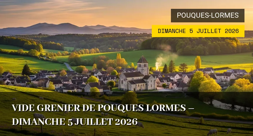 Affiche de l'événement : VIDE GRENIER DE POUQUES LORMES – Dimanche 5 Juillet 2026