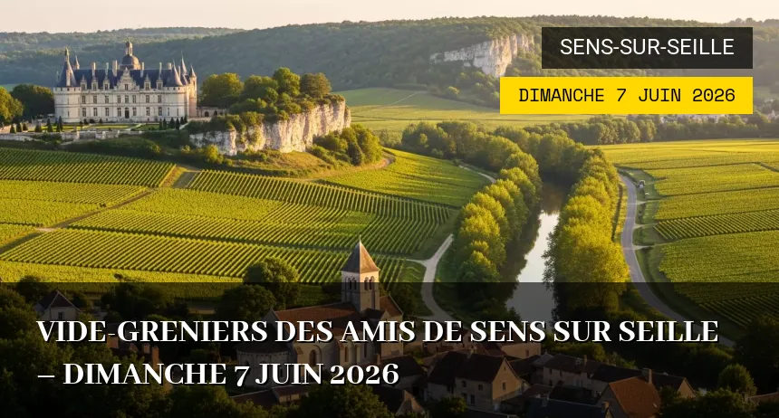 Affiche de l'événement : Vide-greniers des Amis de Sens sur Seille – Dimanche 7 Juin 2026