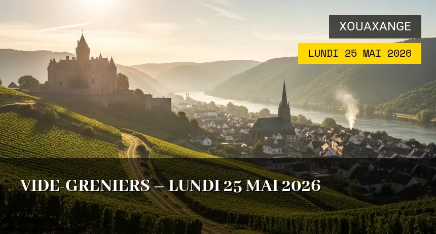 Affiche de l'événement : Vide-greniers – Lundi 25 Mai 2026