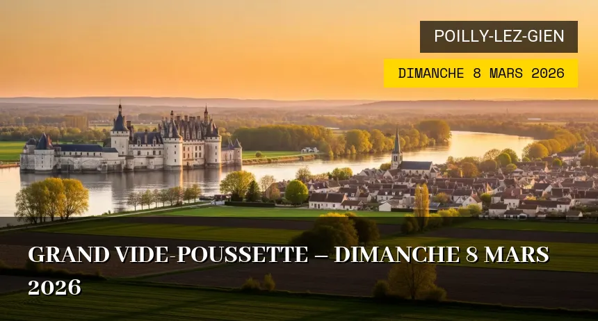 Affiche de l'événement : Grand Vide-poussette – Dimanche 8 Mars 2026