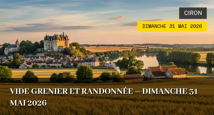 Affiche de l'événement : Vide grenier et Randonnée – Dimanche 31 Mai 2026