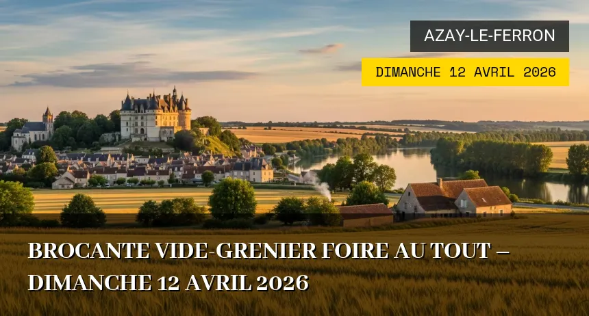 Affiche de l'événement : Brocante Vide-Grenier Foire au tout – Dimanche 12 Avril 2026