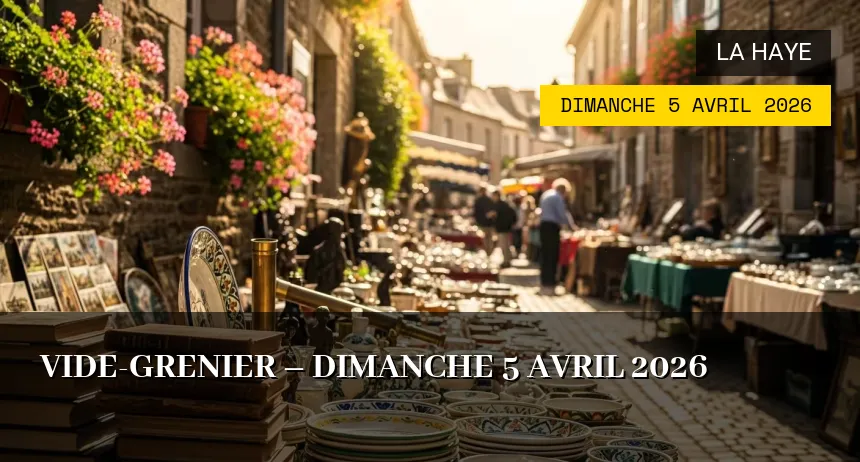 Affiche de l'événement : Vide-grenier – Dimanche 5 Avril 2026