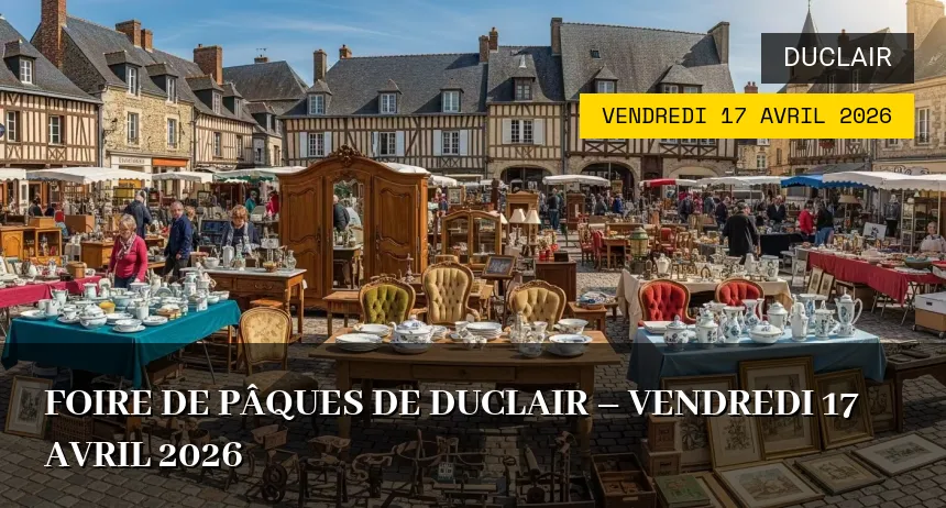 Affiche de l'événement : Foire de Pâques de Duclair – Vendredi 17 Avril 2026