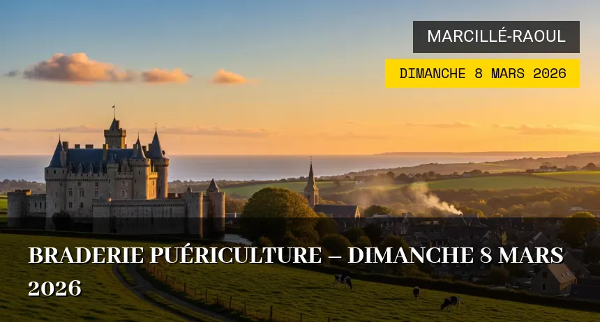Affiche de l'événement : Braderie Puériculture – Dimanche 8 Mars 2026
