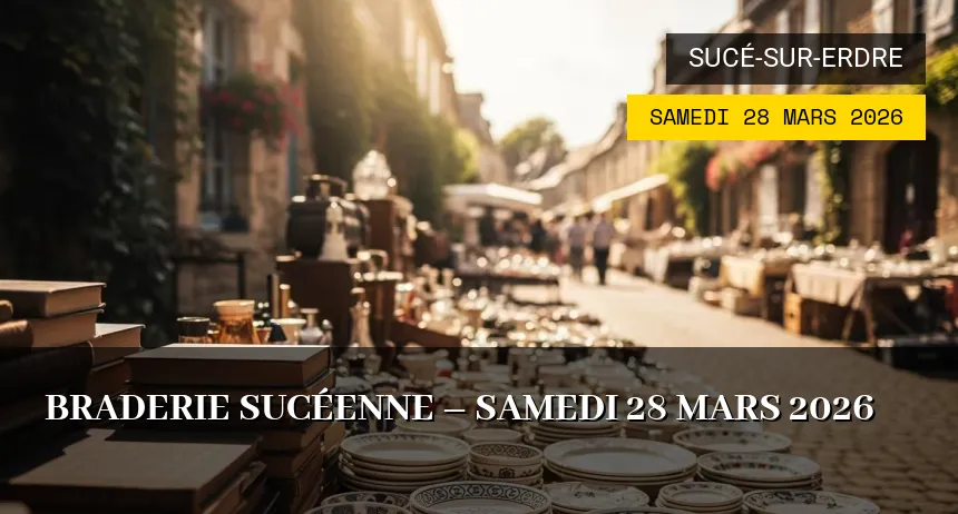 Affiche de l'événement : BRADERIE SUCÉENNE – Samedi 28 Mars 2026