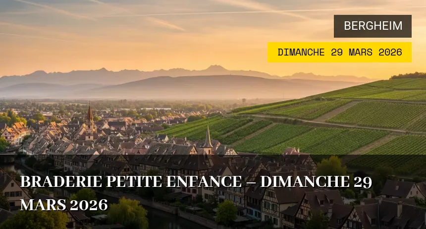 Affiche de l'événement : Braderie petite enfance – Dimanche 29 Mars 2026
