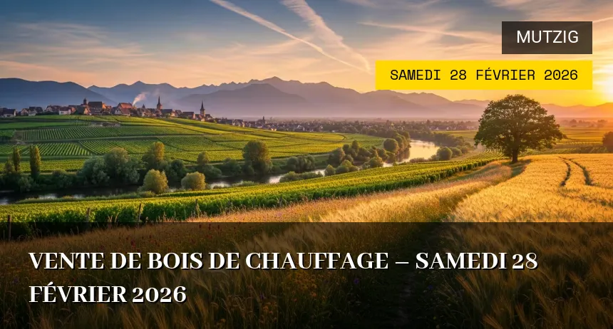 Affiche de l'événement : Vente de bois de chauffage – Samedi 28 Février 2026