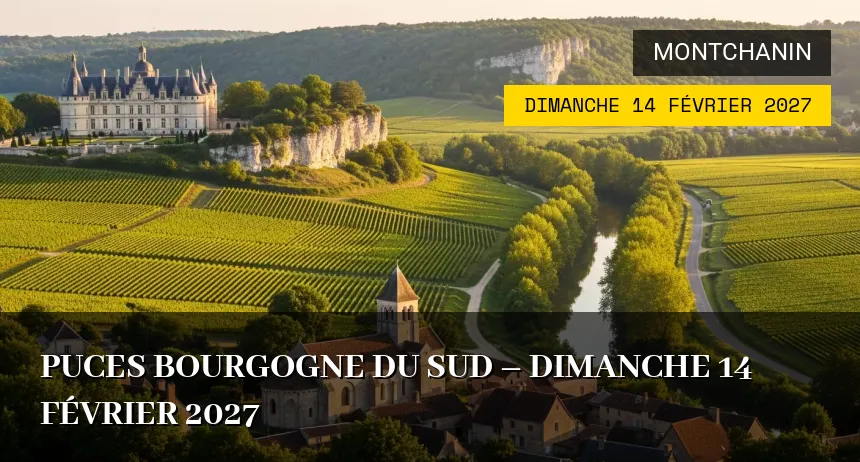 Affiche de l'événement : Puces Bourgogne du Sud – Dimanche 14 Février 2027