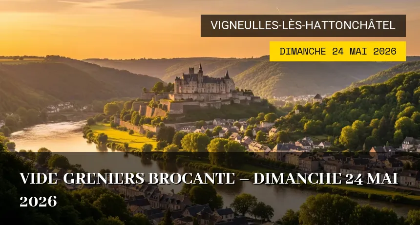Affiche de l'événement : Vide-greniers brocante – Dimanche 24 Mai 2026