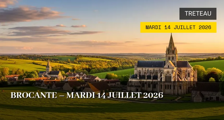 Affiche de l'événement : Brocante – Mardi 14 Juillet 2026