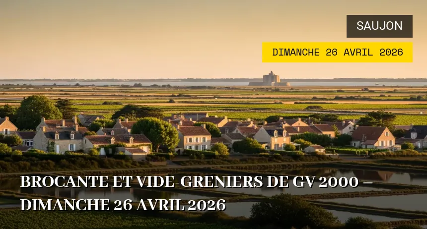 Affiche de l'événement : Brocante et vide-greniers de GV 2000 – Dimanche 26 Avril 2026
