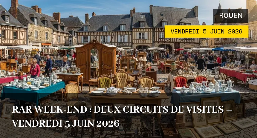 Affiche de l'événement : RAR week-end : deux circuits de visites – Vendredi 5 Juin 2026