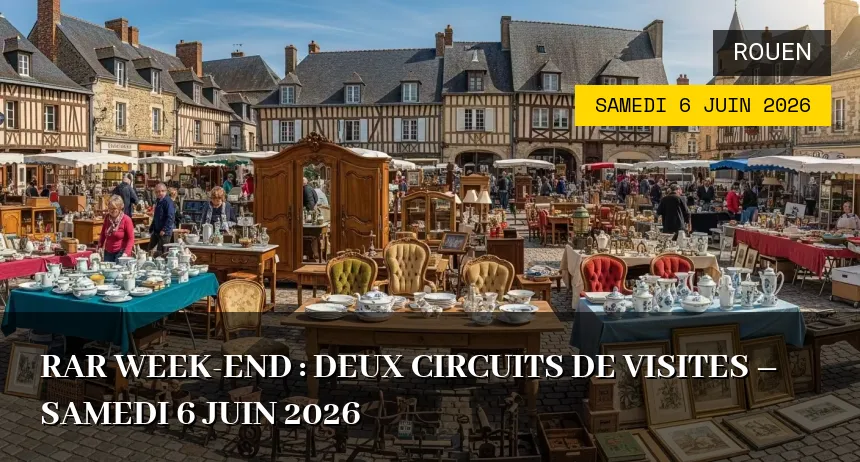 Affiche de l'événement : RAR week-end : deux circuits de visites – Samedi 6 Juin 2026