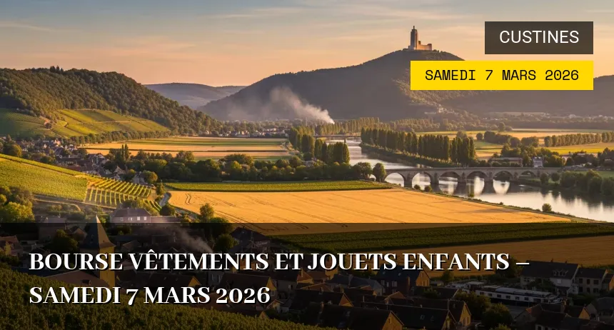 Affiche de l'événement : Bourse Vêtements et Jouets Enfants – Samedi 7 Mars 2026