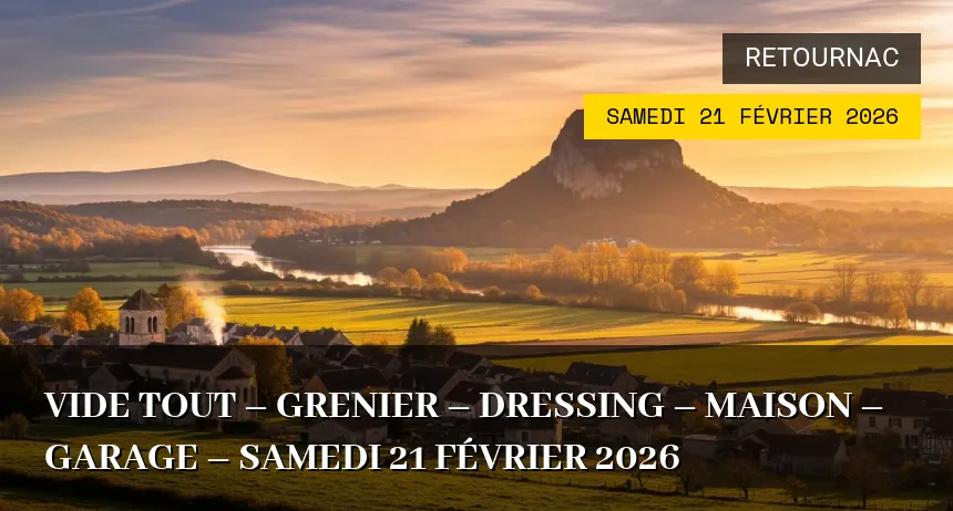 Affiche de l'événement : Vide TOUT – Grenier – dressing – maison – garage – Samedi 21 Février 2026