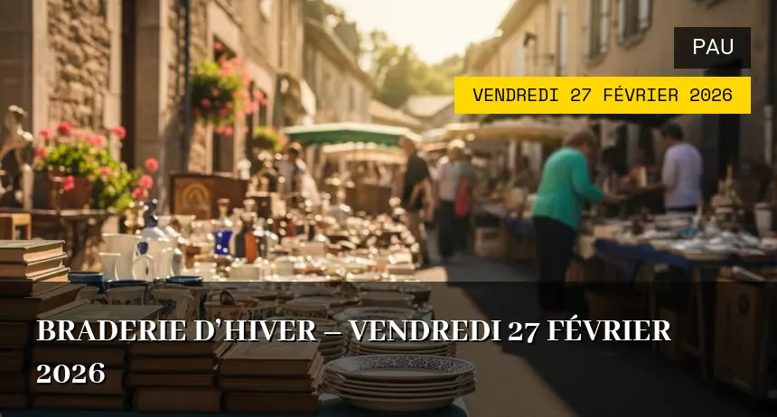 Affiche de l'événement : Braderie d&rsquo;hiver – Vendredi 27 Février 2026