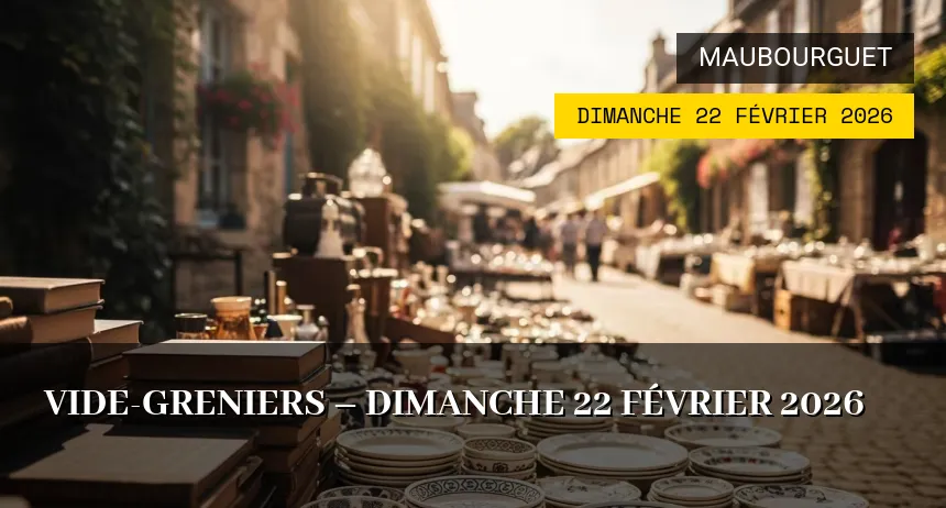 Affiche de l'événement : Vide-greniers – Dimanche 22 Février 2026