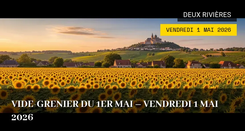 Affiche de l'événement : Vide-grenier du 1er mai – Vendredi 1 Mai 2026