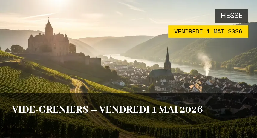 Affiche de l'événement : Vide-greniers – Vendredi 1 Mai 2026