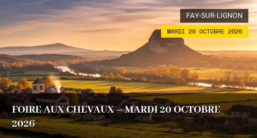 Affiche de l'événement : Foire aux chevaux – Mardi 20 Octobre 2026