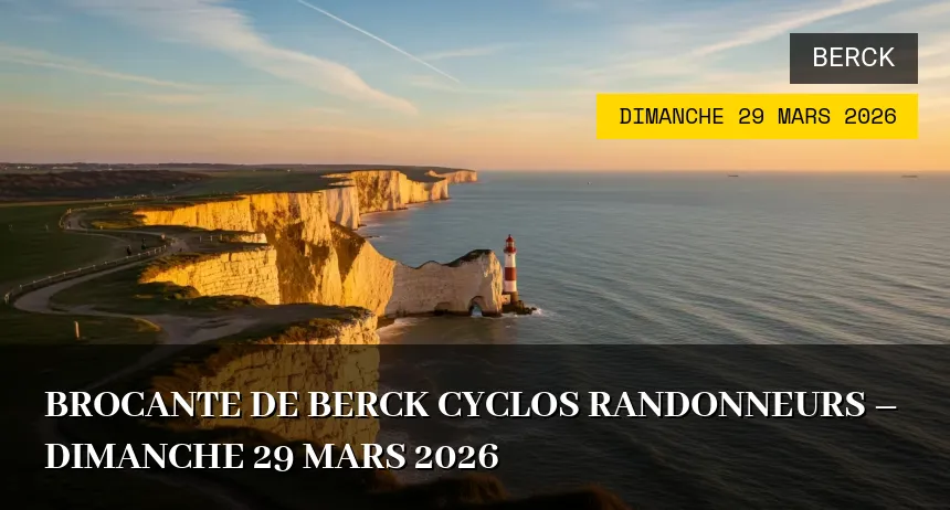 Affiche de l'événement : Brocante de Berck Cyclos Randonneurs – Dimanche 29 Mars 2026