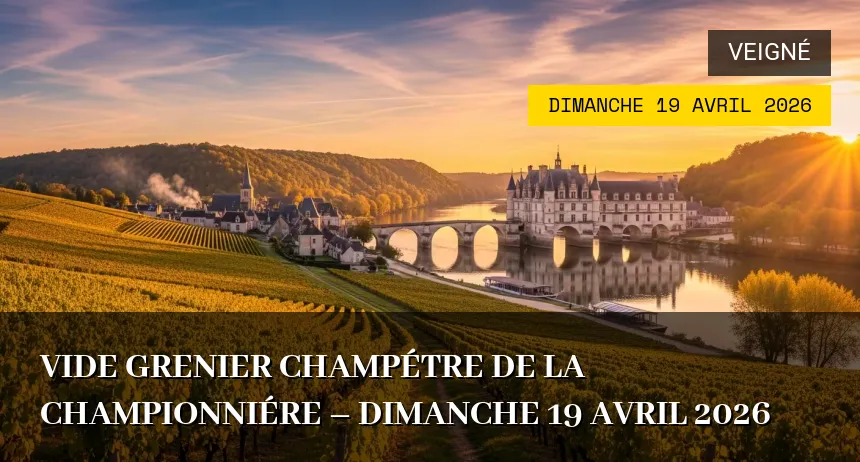 Affiche de l'événement : Vide Grenier Champétre de la Championniére – Dimanche 19 Avril 2026