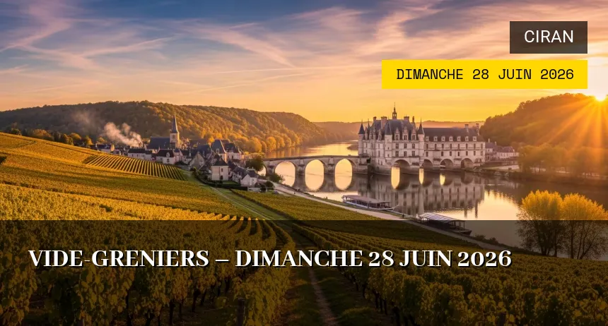Affiche de l'événement : Vide-greniers – Dimanche 28 Juin 2026