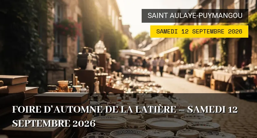 Affiche de l'événement : Foire d&rsquo;automne de La Latière – Samedi 12 Septembre 2026