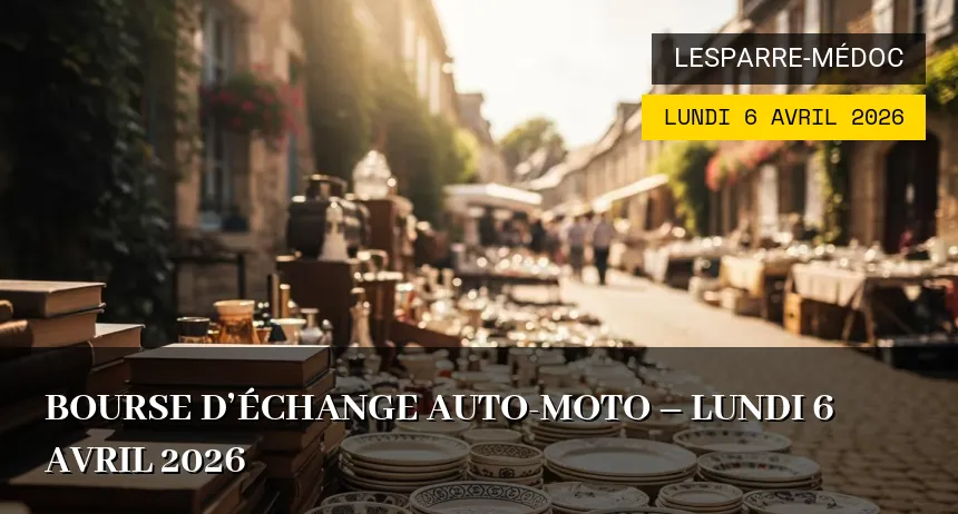 Affiche de l'événement : Bourse d&rsquo;échange auto-moto – Lundi 6 Avril 2026