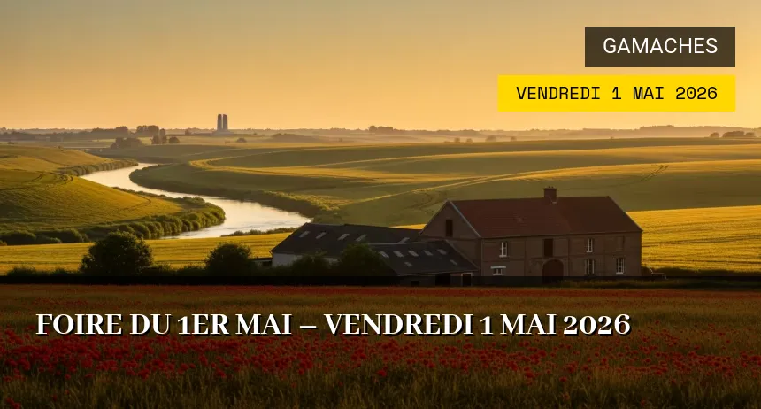 Affiche de l'événement : Foire du 1er mai – Vendredi 1 Mai 2026