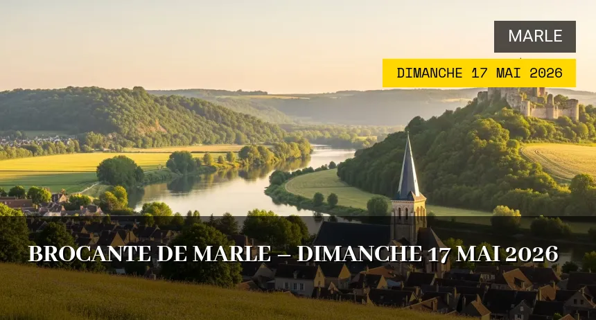Affiche de l'événement : Brocante de Marle – Dimanche 17 Mai 2026