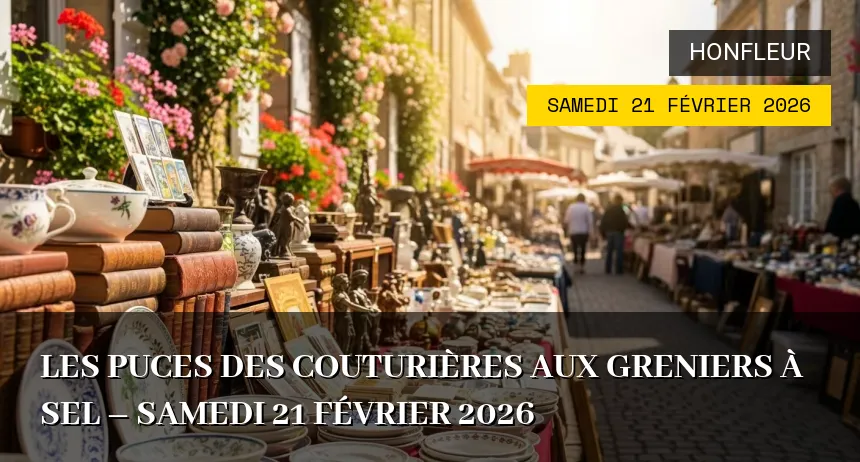 Affiche de l'événement : Les Puces des Couturières aux Greniers à Sel – Samedi 21 Février 2026