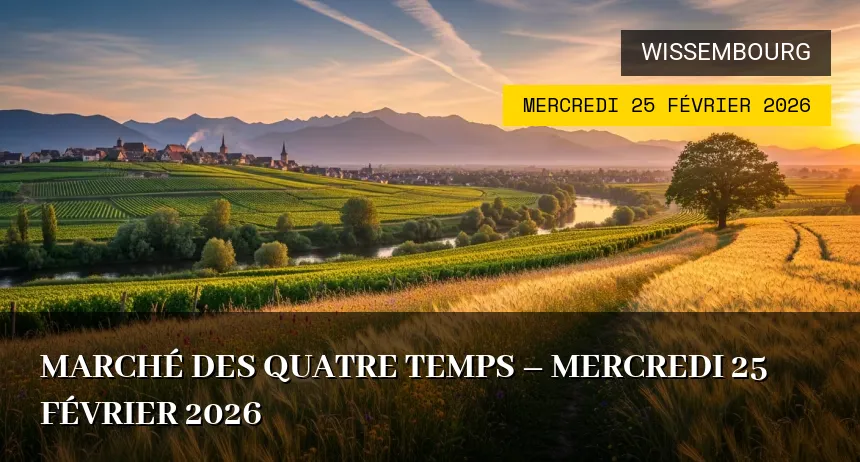 Affiche de l'événement : Marché des quatre temps – Mercredi 25 Février 2026