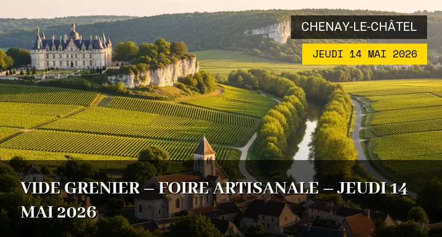 Affiche de l'événement : Vide grenier – foire artisanale – Jeudi 14 Mai 2026