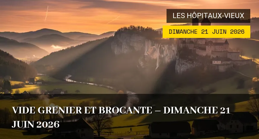 Affiche de l'événement : Vide grenier et brocante – Dimanche 21 Juin 2026