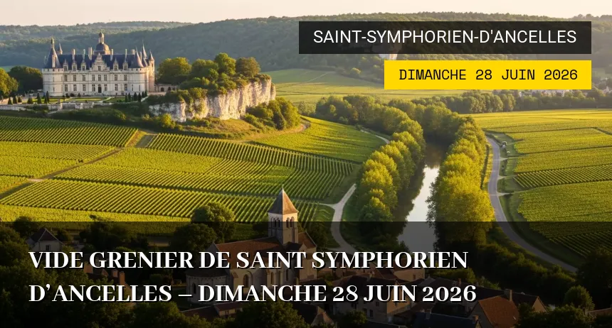Affiche de l'événement : Vide grenier de Saint Symphorien d&rsquo;Ancelles – Dimanche 28 Juin 2026