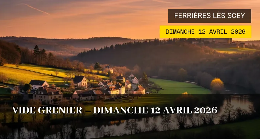 Affiche de l'événement : Vide grenier – Dimanche 12 Avril 2026