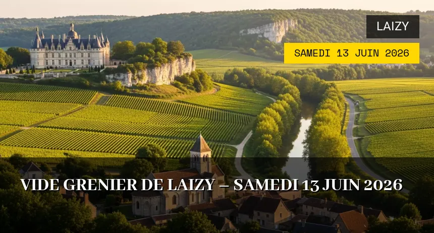Affiche de l'événement : VIDE GRENIER DE LAIZY – Samedi 13 Juin 2026